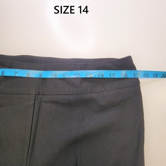 NUEVA Stretchy Travelers Crease Black Pants Size 10 Size 14 - NWOT - Picture 6 of 9